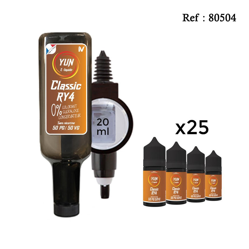 Pack E-liquide Classic RY4 500mL YUN + Boosters offerts | Cave Adorini,  Eliquide Yun, Armoire  cigare, cigarette electronique, Accessoires Box -  Pod
