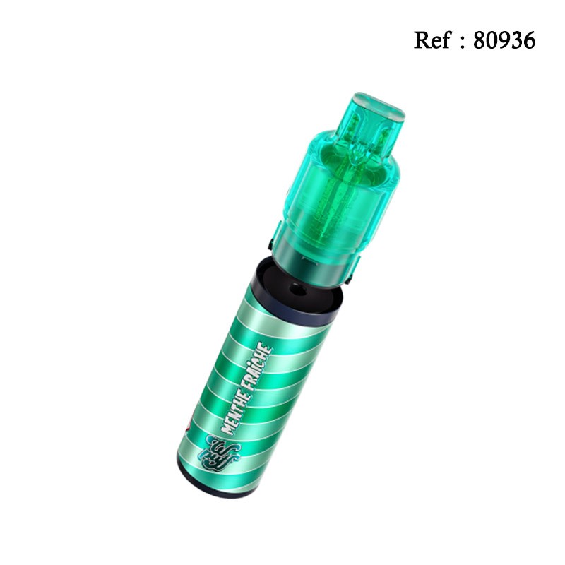 15K Wpuff Fusion Liquideo + recharge Menthe Fraiche 20mg/mL - Jagsmoke