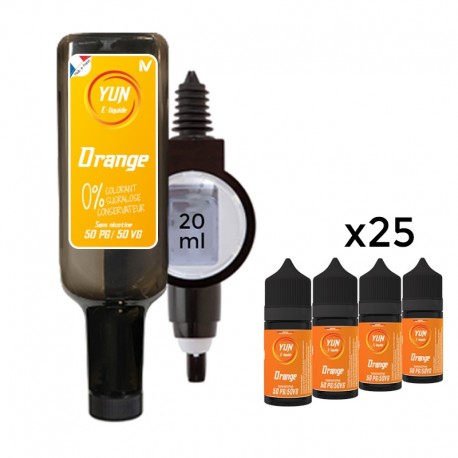 Pack E-liquide YUN Orange 500mL + Boosters offerts - Jagsmoke
